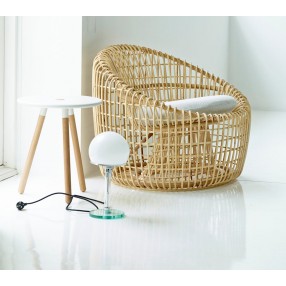 Cane-Line Nest Round Chair INDOOR White Cushion