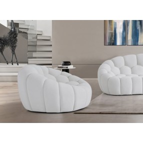 Nest Curved Armchair in White-Lifestyle 1