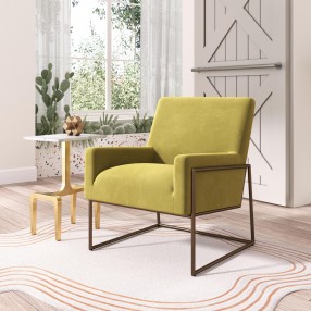 Zuo Modern New York Accent Chair Olive Green- Lifestyle