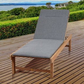 Amazonia Maasdam 2 Piece Teak Patio Lounger Set - Lifestyle