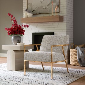 Zuo Modern Norrebro Accent Chair Beige Frost - Lifestyle