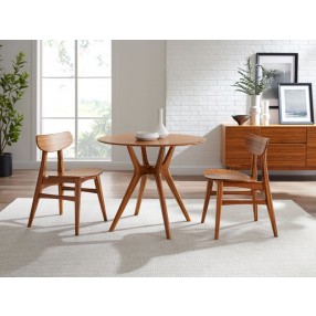 Greenington Sitka 36" Round Dining Table, Amber - Lifestyle
