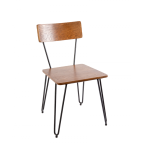 BFM Seating NV Side Chair With Steel Wire Frame - Sand Black Finish