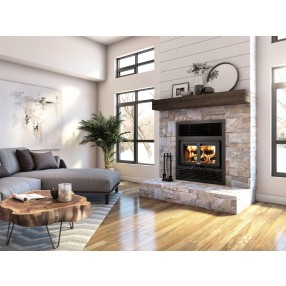 Osburn Stoves Everest II Fireplace With Heat Activated Variable Speed Blower - Lifestyle 