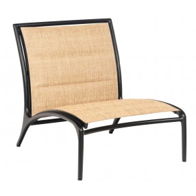 Woodard Orion Padded Sling Armless Lounge Chair - Low Seat