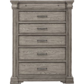 Pulaski Furniture Madison Ridge 6 Drawer Chest in Heritage Taupe Front
