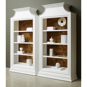 Pulaski Furniture Open Storage 3 Shelf Bookcase with Natural Wood Back Panel Set