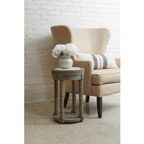 Pulaski Furniture Spindle Leg Spot Table with Marble Top Room View
