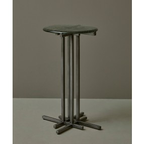 Pulaski Furniture Glass Top Spot Table with Metal Base Pedestal