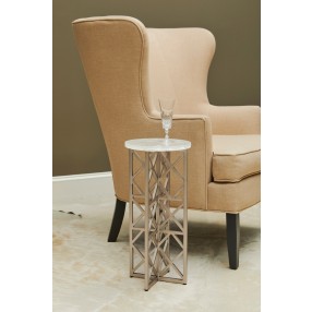 Pulaski Furniture Gypsum Stone-Top Drink Table with Metal Base