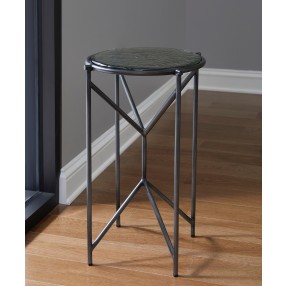 Pulaski Furniture Metal Spot Table with Glass Top Room View