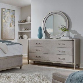 Pulaski Furniture Zoey Round Beveled Mirror room