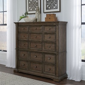 Pulaski Furniture Woodbury 15-Drawer Master Chest in Cowboy Boots Brown