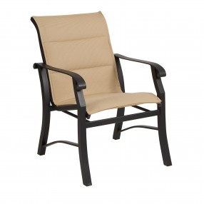 Woodard Cortland Padded Sling Dining Armchair - Angled