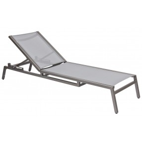 Woodard Palm Coast Sling Adjustable Chaise Lounge - Stackable
