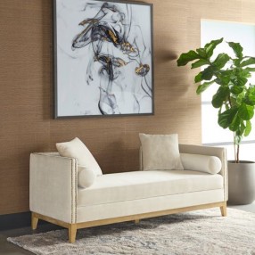 Sunpan Vittoria Bench Romo Ash / Romo Linen - Lifestyle