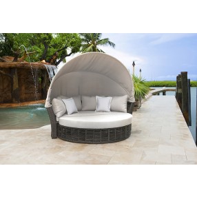 Panama Jack Outdoor Graphite Canopy Daybed with Cushions Outdoor