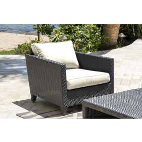 Panama Jack Outdoor Onyx Lounge Chair with Cushions