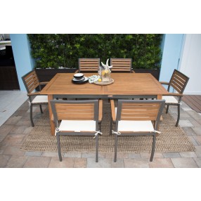 Panama Jack Outdoor Boca Grande 7-Piece Rectangular Dining Set 