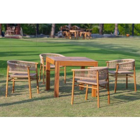 Panama Jack Outdoor Corsica 5-Piece Square Dining Set