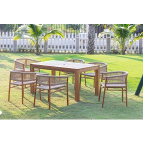 Panama Jack Outdoor Corsica 7-Piece Rectangular Dining Set