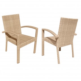 Panama Jack Outdoor Austin Dining Armchairs (Set of 2)