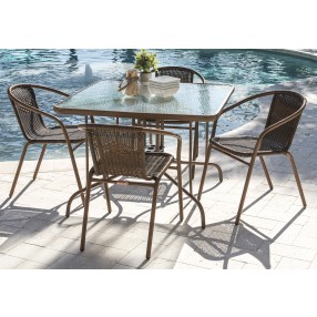 Panama Jack Outdoor Cafe 5 PC Woven Dining Set
