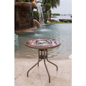 Panama Jack Outdoor Café Chairman Of The Boards Bistro Table Outdoor View