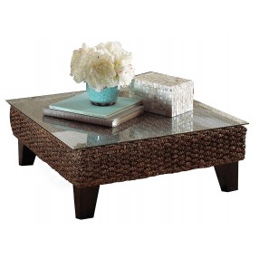 Panama Jack Sanibel Coffee Table with Glass