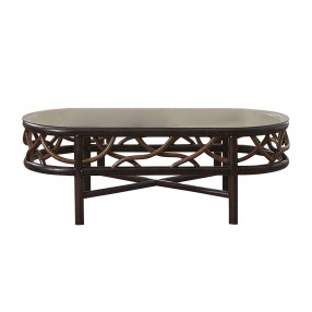Panama Jack Sunroom Trinidad Coffee Table with Glass