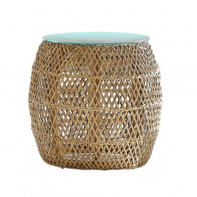 Panama Jack Sunroom Sumatra End Table with Glass