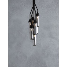 Darsie Pendant Lamp Black Carbon Steel And Glass - Lifestyle