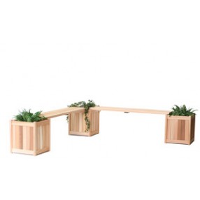 All Things Cedar 5pc. Planter with Benches
