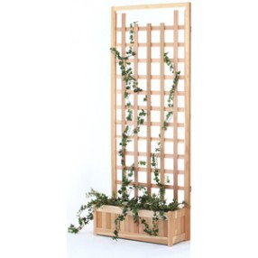 All Things Cedar 2 Piece Red Cedar Plant Box with Trellis Panel