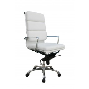 J&M Furniture Plush Black High Back Office Chair