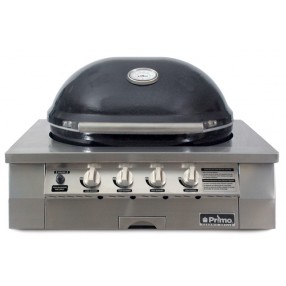 Primo Ceramic Oval Grill Head Only for Built-In Applications - 