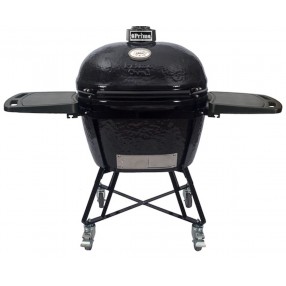 Primo Ceramic Oval  All-In-One Grills with Heavy Duty Stand, Side Shelves - XL