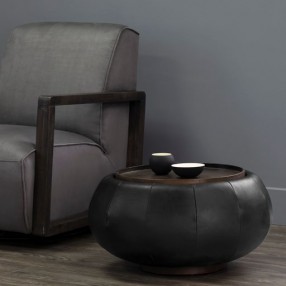 Sunpan Zenzi Storage Coffee Table Bravo Black - Lifestyle