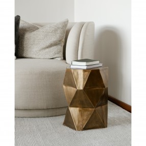 Moe's Home Collection Quintus Accent Table - Antique Brass - Lifestyle