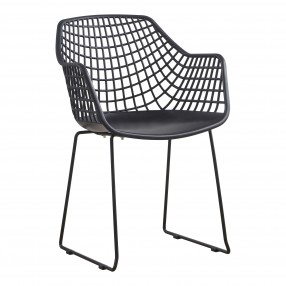 Moe's Home Collection Honolulu Chair in Black - Set of Two - Front Side Angle