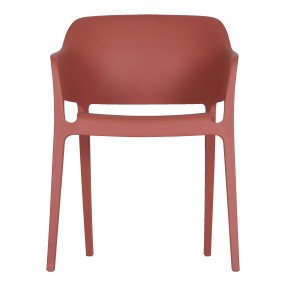 Moe's Home Collection FARO OUTDOOR DINING CHAIR DESERT RED/CHARCOAL GREY - SET OF TWO- Front Angle