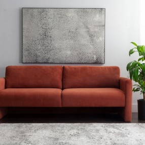 Sunpan Ryanne Sofa - Treasure Russet - Lifestyle