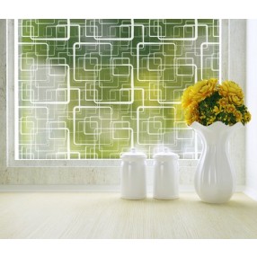 Odhams Press Retro Squares Privacy Adhesive Window Film