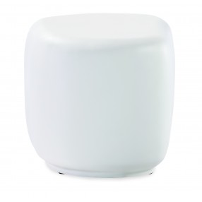 Sunset West Pebble End Table - Bone - Front Angle