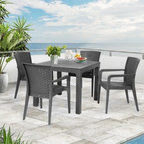 Rainbow Outdoor Alberta 5-Piece Dining Set Anthracite