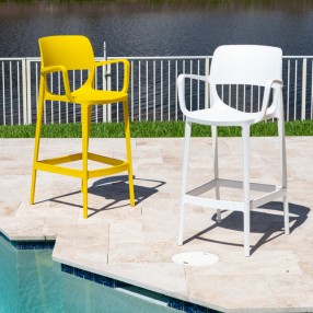 Rainbow Outdoor Bella Set of 2 Stackable Barstool