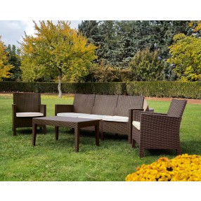 Rainbow Outdoor Nova 4-Piece Sofa Set with Cushions-Brown