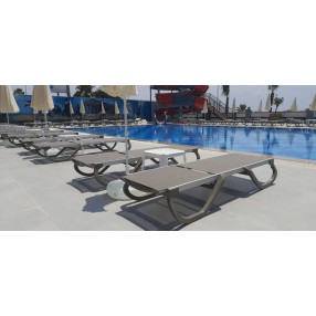 Rainbow Outdoor Panama Set of 2 Chaise Loungers-Cappuccino