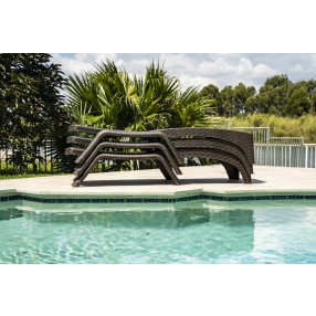 Rainbow Outdoor Roma Set of 2 Chaise Lounger Anthracite Cushion Side