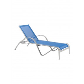 Redington Powdercoated Aluminum Sunlounger - Blue